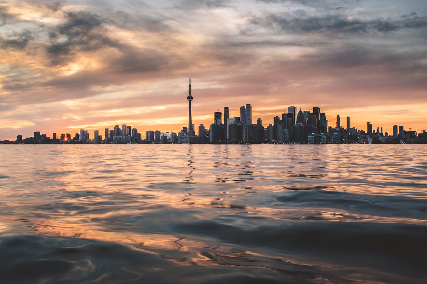 The Toronto skyline seen across the lake